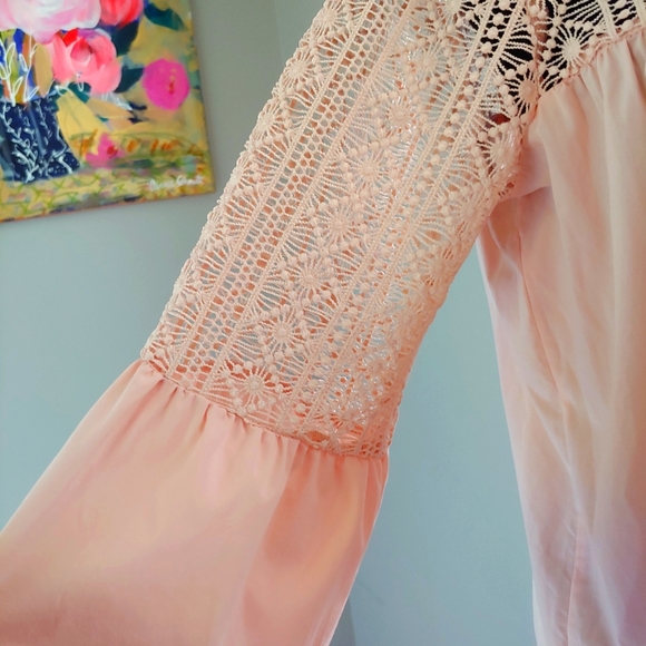 Sharagano Crocheted Poplin Top - Picture 4 of 11